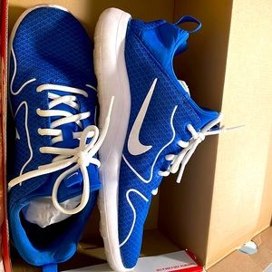 Blue Nike shoes